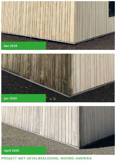 Verwering Accoya gevelbekleding